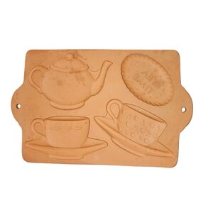 Terracotta Tea Time Mold 1995 Vtg